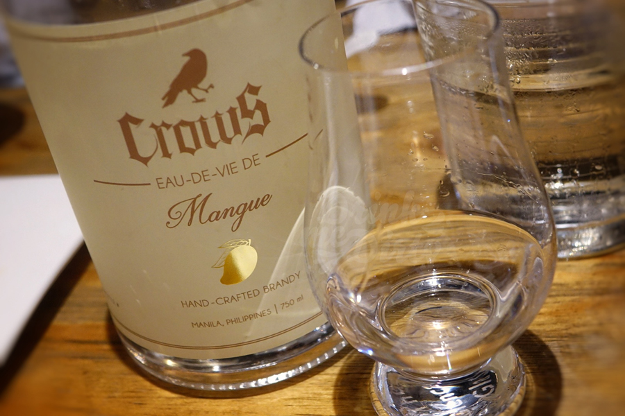 "Crows Eau De Vie De Mangue" a fruit brandy that features the sweetest Philippine mangoes